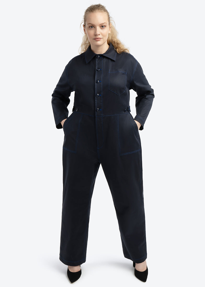 Plus Size Jumpsuit and Boiler Suit in Navy, Cool Plus Size