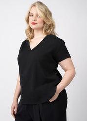 CoolROSE™ Luxe Knit Reversible T-Shirt Black