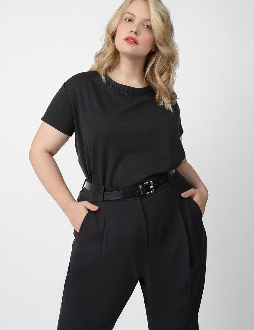 CoolROSE™ Luxe Knit Reversible T-Shirt Black