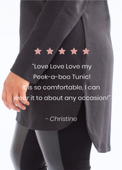CoolROSE™ Luxe Knit Peek-a-boo Tunic