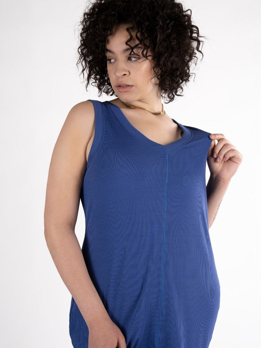 Midi V-Neck Tank Dress