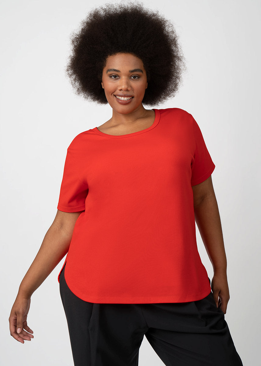 CoolROSE™ Luxe Knit Reversible T-Shirt Poppy