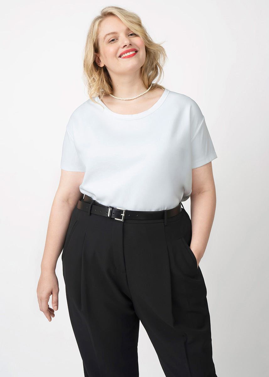 Plus Size White T-Shirt, Women's Plus Size T Shirts - See Rose Go 4X / White - See Rose Go Plus Size White T-Shirt, Women's Plus Size T Shirts - See Rose Go 4X / White - See Rose Go