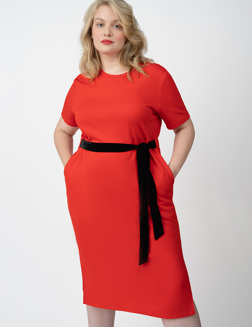 CoolROSE™ Luxe Knit Plus Size Midi Dress