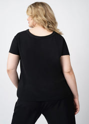 CoolROSE™ Luxe Knit Reversible T-Shirt Black