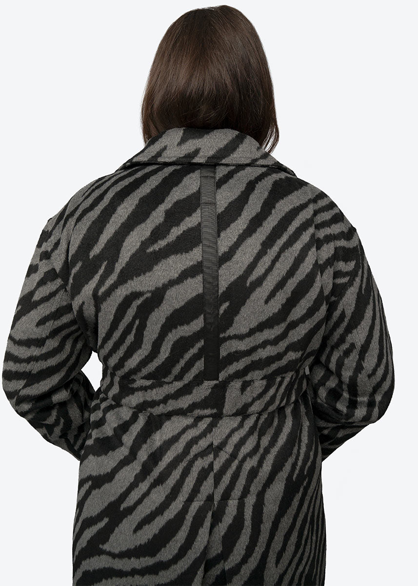 Cozy Zebra Trench Coat