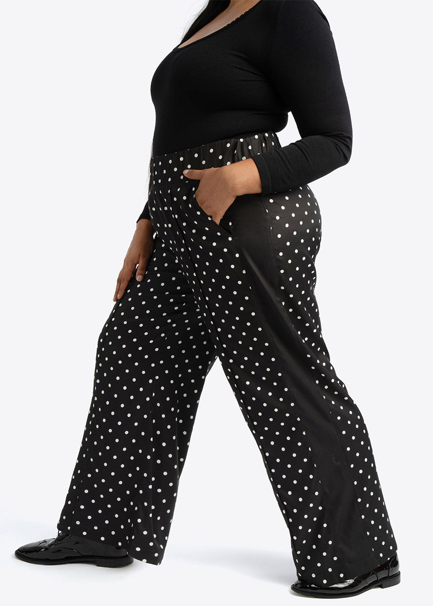 Daily Ritual Polka Dots Black Jeans Size M - 52% off