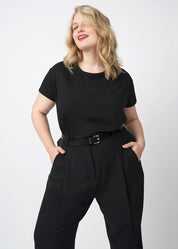 CoolROSE™ Luxe Knit Reversible T-Shirt Black