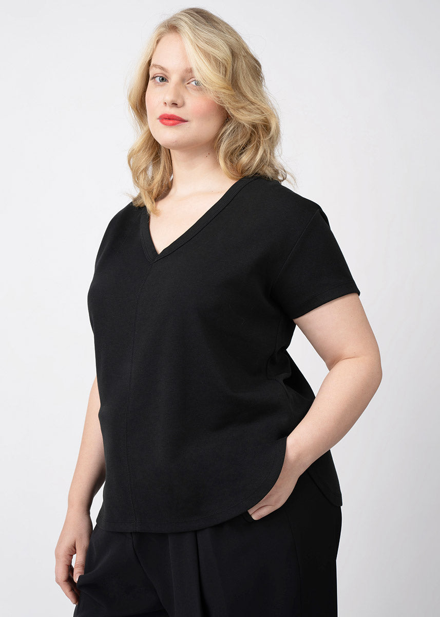 CoolROSE™ Luxe Knit Reversible T-Shirt Black