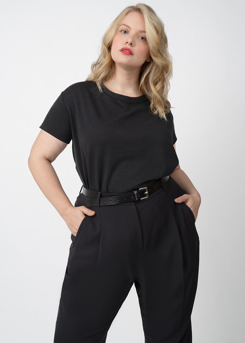 CoolROSE™ Luxe Knit Reversible T-Shirt Black