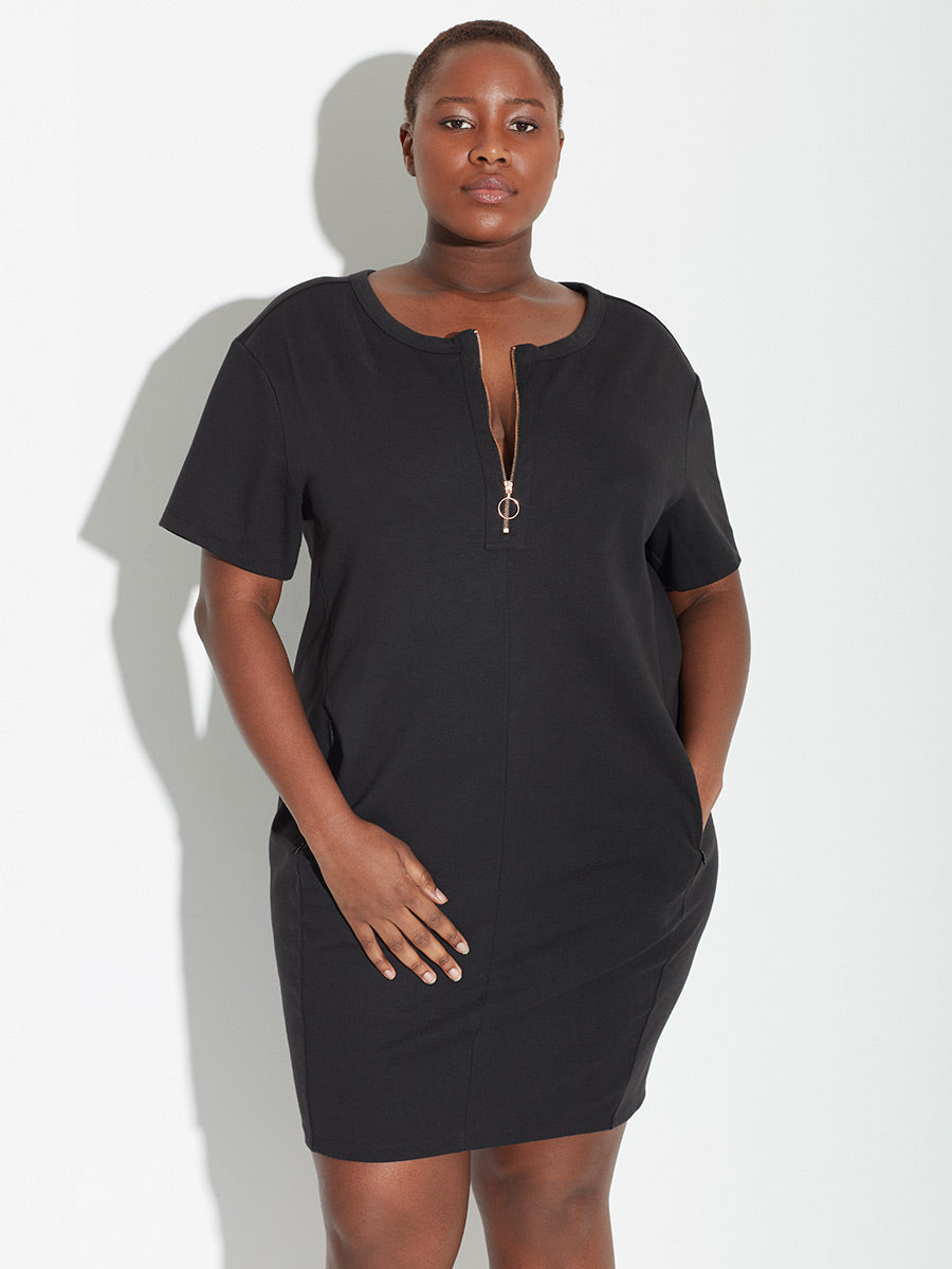 Plus Size Little Black Dress, Women's Plus Size Designer Dresses