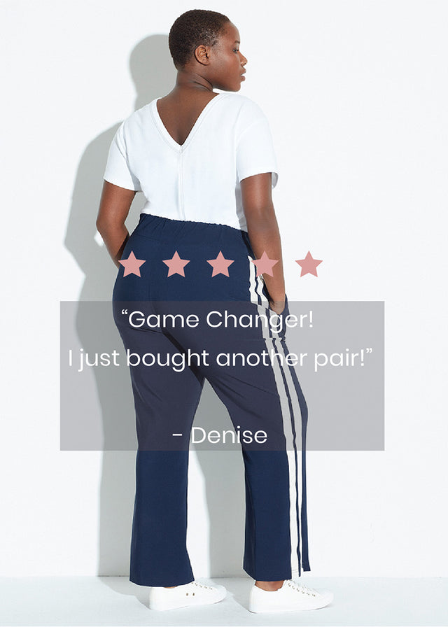 Plus Size High Waist Track Pants, Designer Travel Clothing See Rose