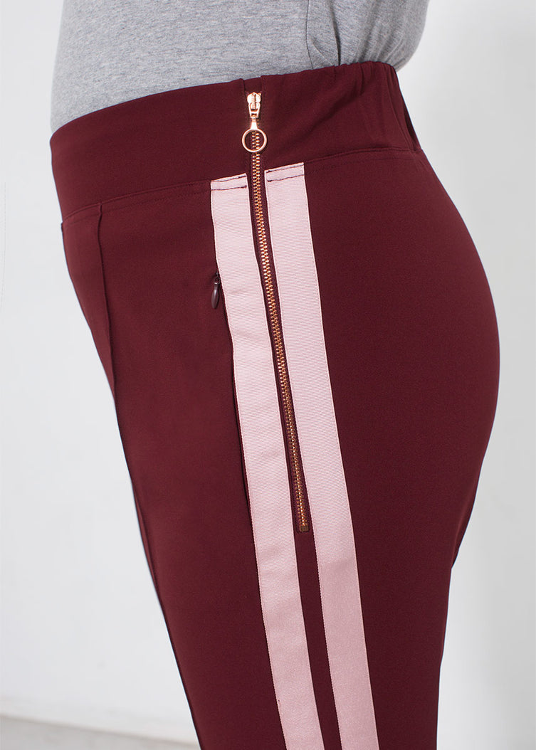 Plus Size Track Pants, Wrinkle Resistant Travel Clothing See Rose Go