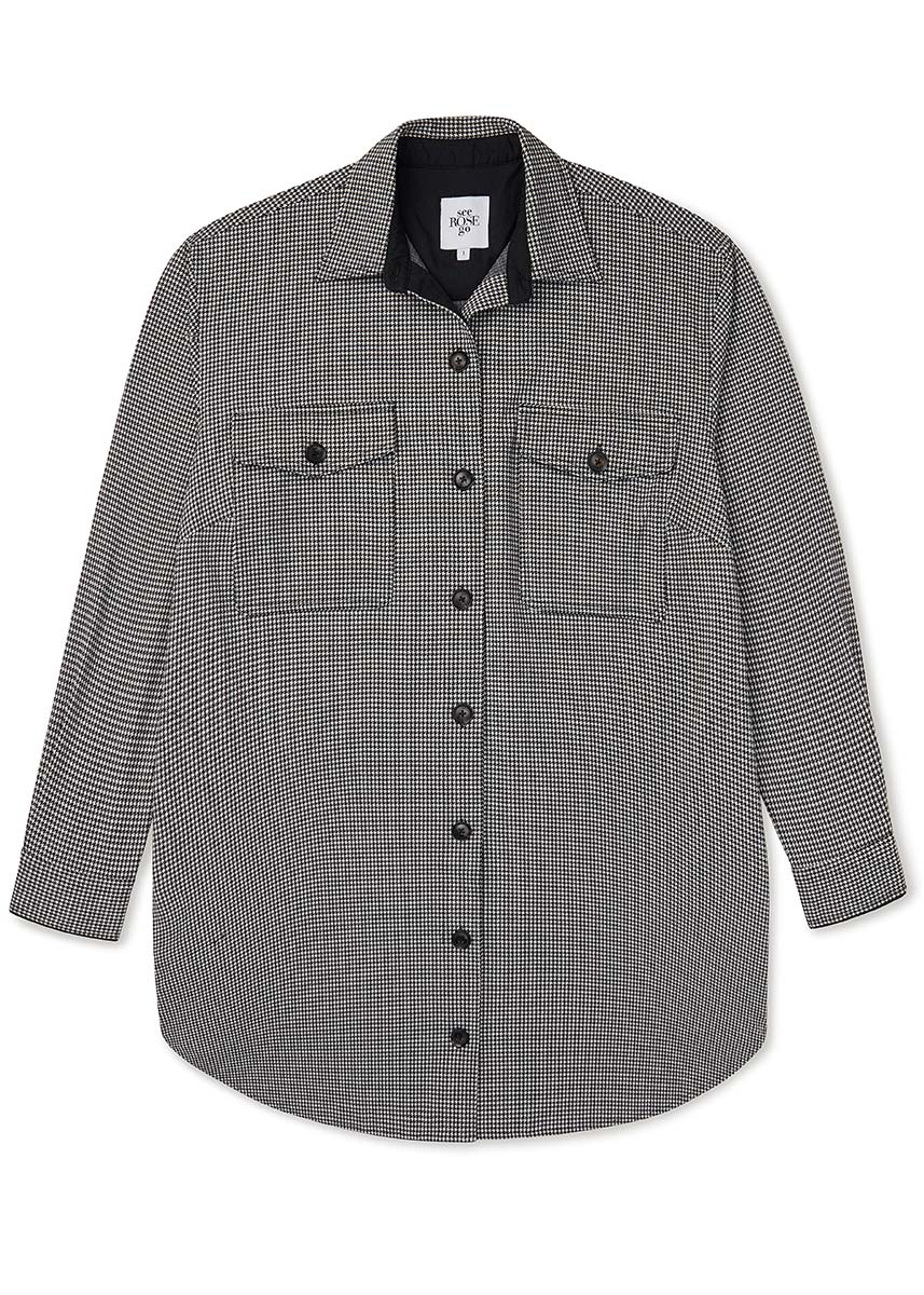 Soft Houndstooth Tunic Shirt