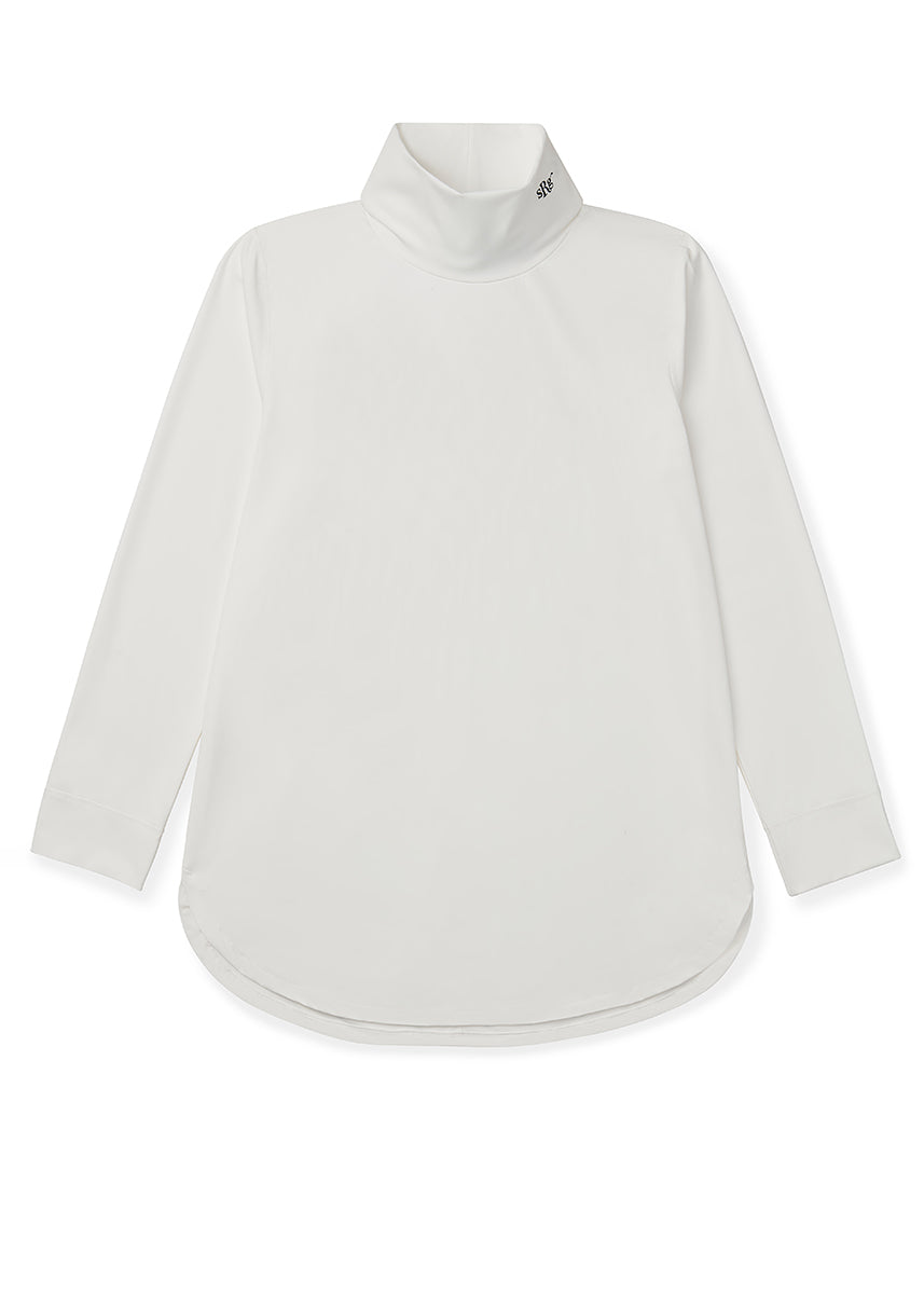 Plus Size White Cooling Turtleneck, Women's Plus Size Base Layers - See  Rose Go – See ROSE Go